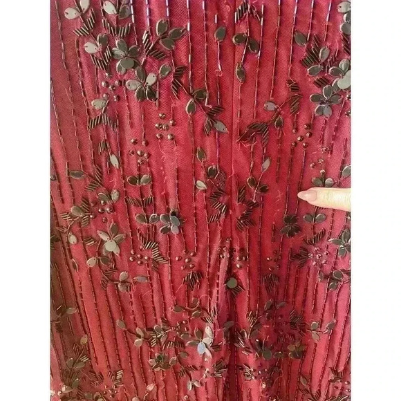 Mac Duggal 5940 Burgundy Red Black Evening Gown Dress Plus 20W - Picture 12 of 13